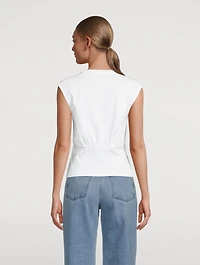Empire Sleeveless Knit T-Shirt