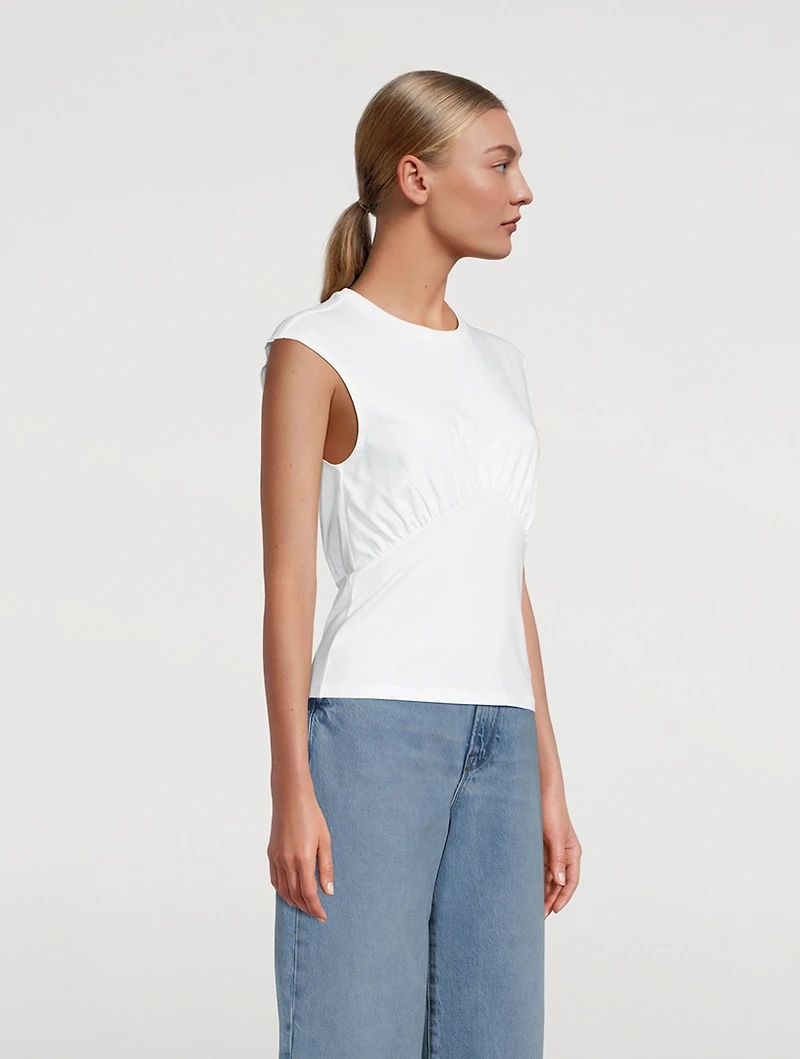 Empire Sleeveless Knit T-Shirt