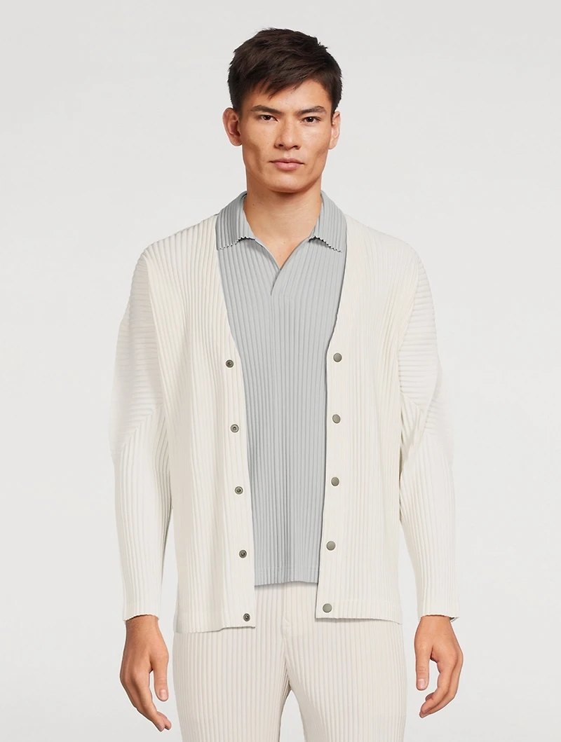 Colour Pleats Cardigan