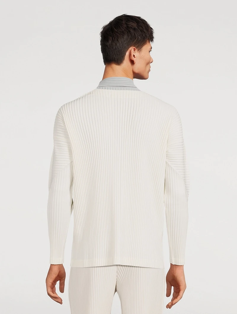 Colour Pleats Cardigan