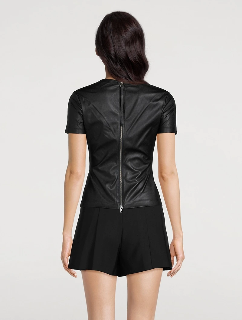 Faux Leather T-Shirt