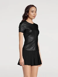 Faux Leather T-Shirt
