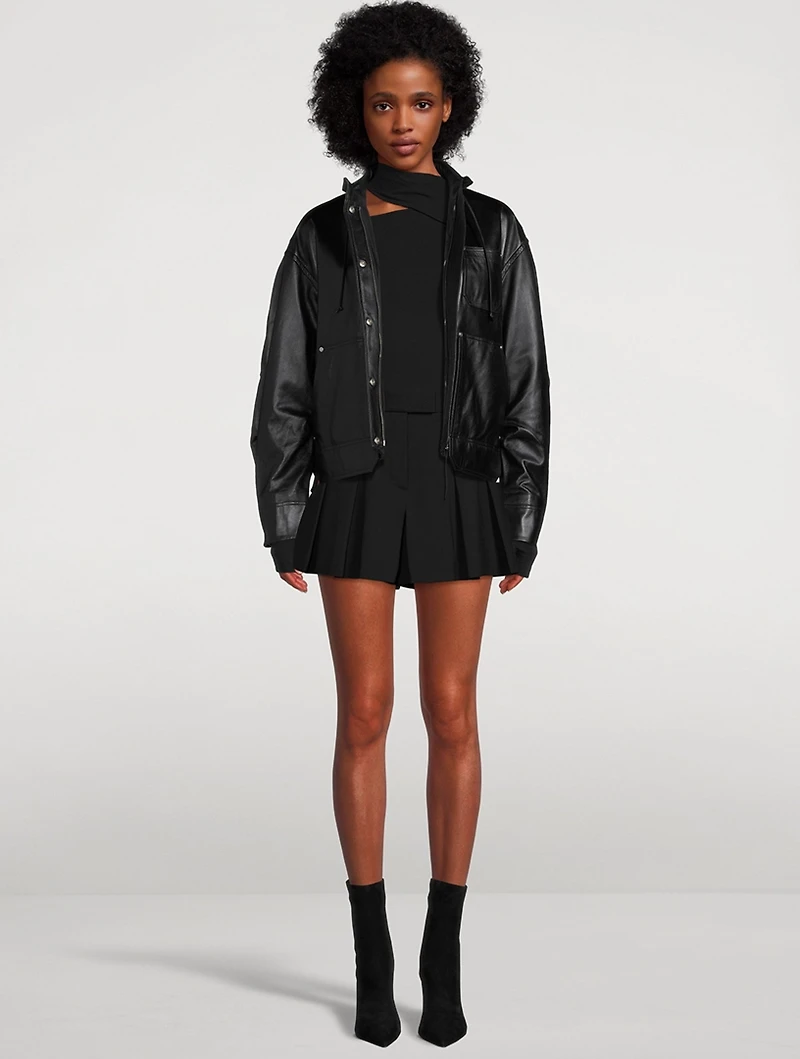 Leather Bomber Jacket