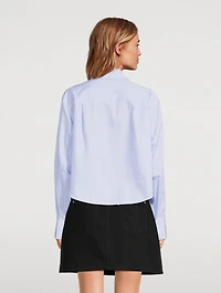 Renata Cropped Shirt Stripe Print