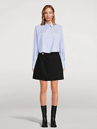 Renata Cropped Shirt Stripe Print