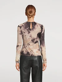 Kandice Printed Cut-Out Top