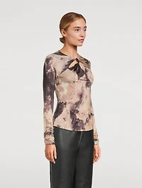 Kandice Printed Cut-Out Top