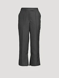 Vera Cropped Trousers Pinstripe Print