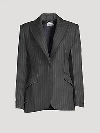 Gamela Blazer Pinstripe Print