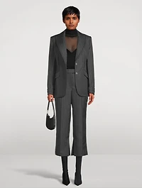 Gamela Blazer Pinstripe Print