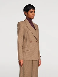 Dorit Double-Breasted Blazer Check Print
