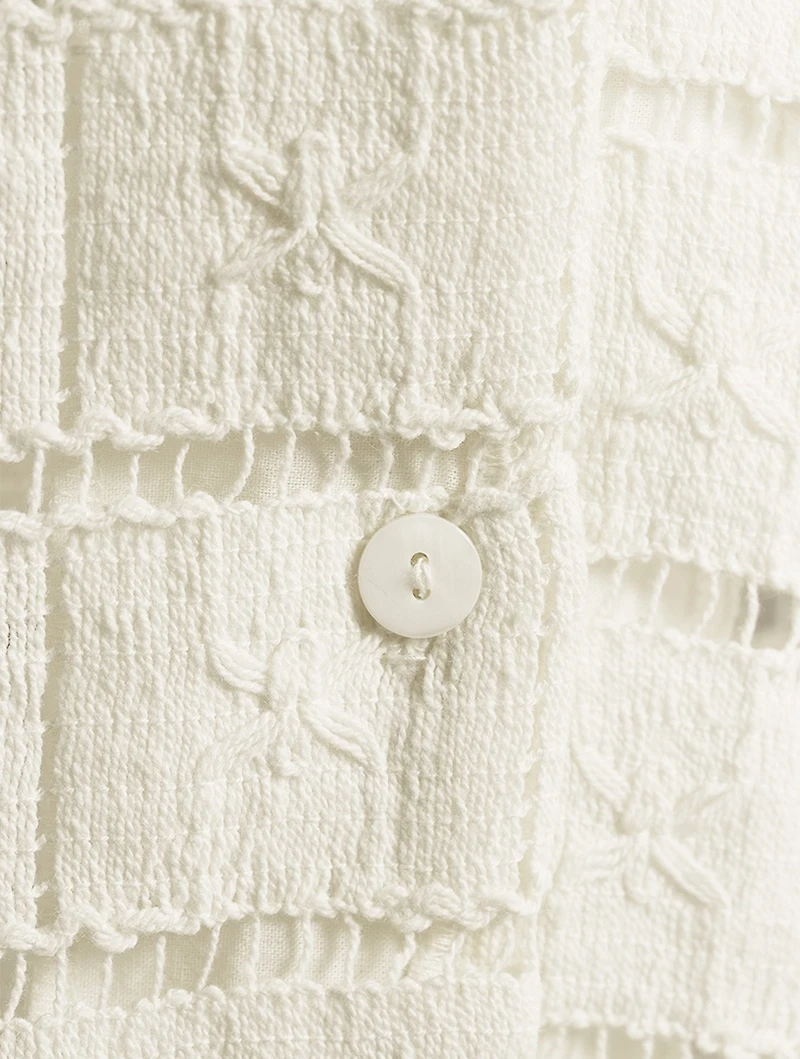 Leaha Lace Short-Sleeve Shirt