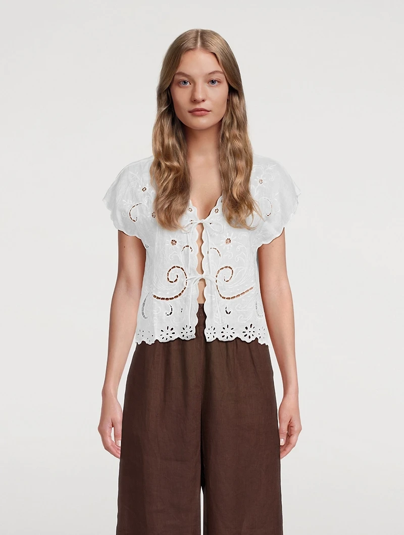Ines Linen Top