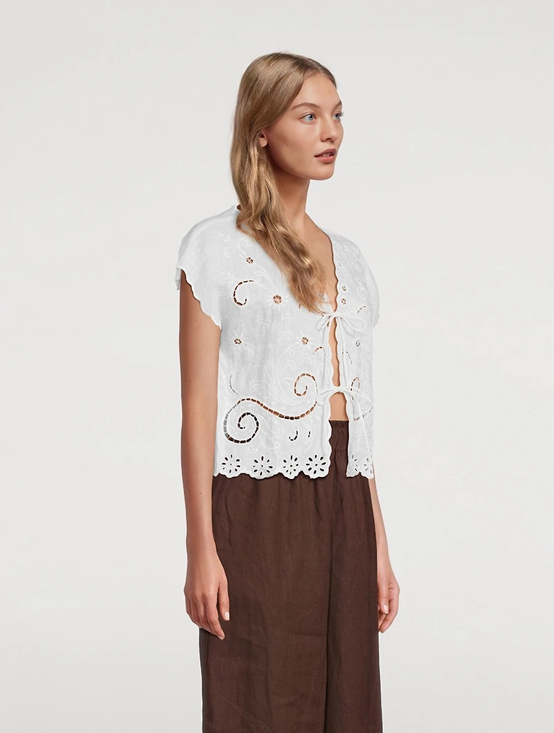 Ines Linen Top