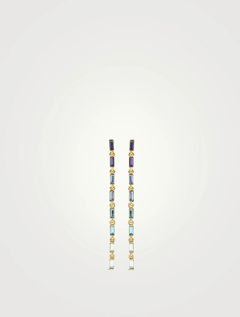 Crystal Baguette Strand Earrings