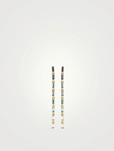 Crystal Baguette Strand Earrings