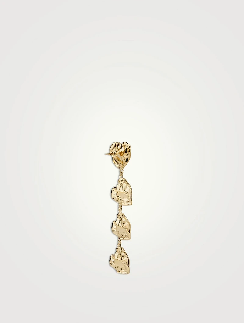 Crushed Heart Drop Earrings