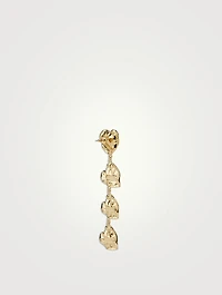 Crushed Heart Drop Earrings