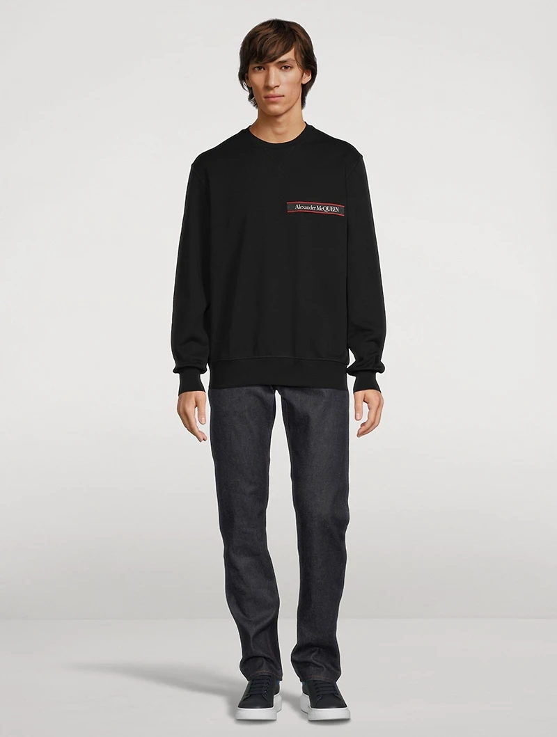 Selvedge Logo Sweatshirt With Tape Detail