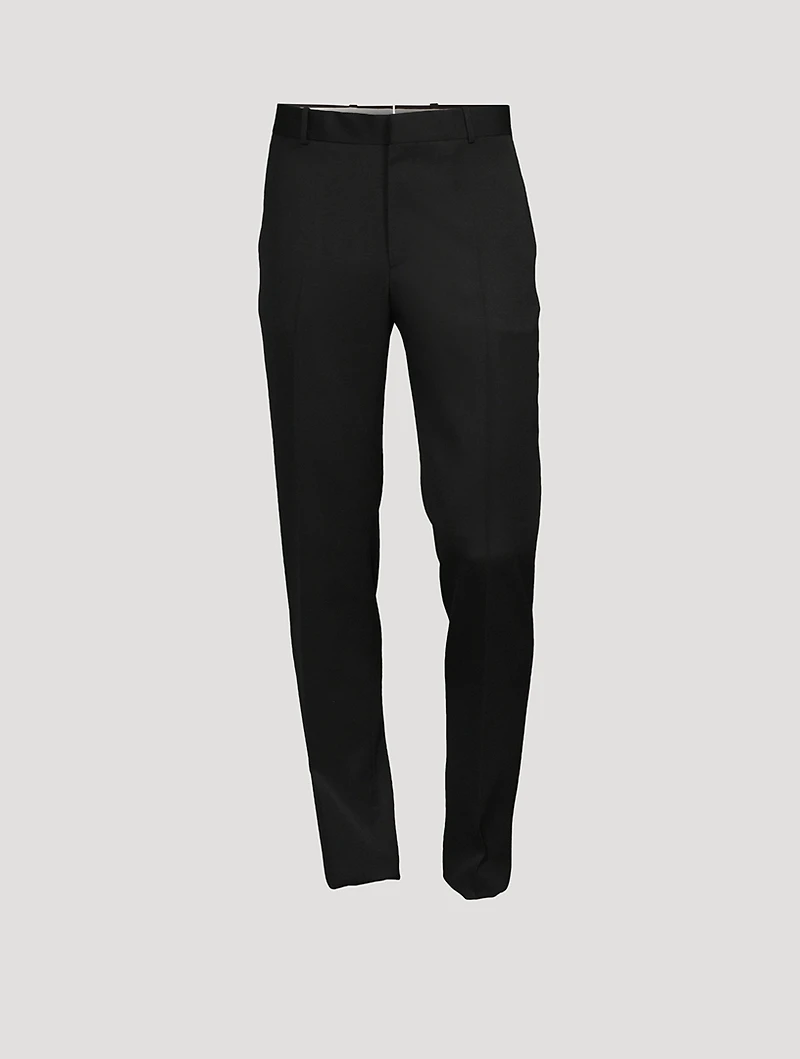 Wool Slim-Fit Cigarette Pants