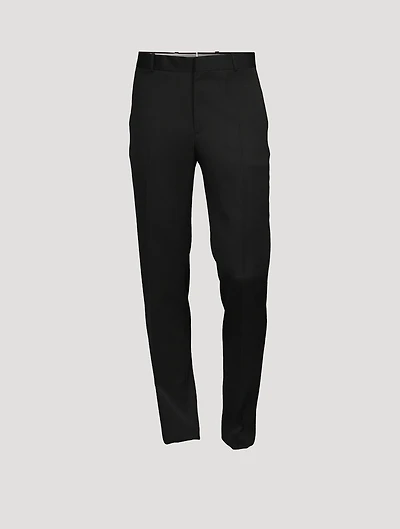 Wool Slim-Fit Cigarette Pants