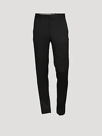 Wool Slim-Fit Cigarette Pants