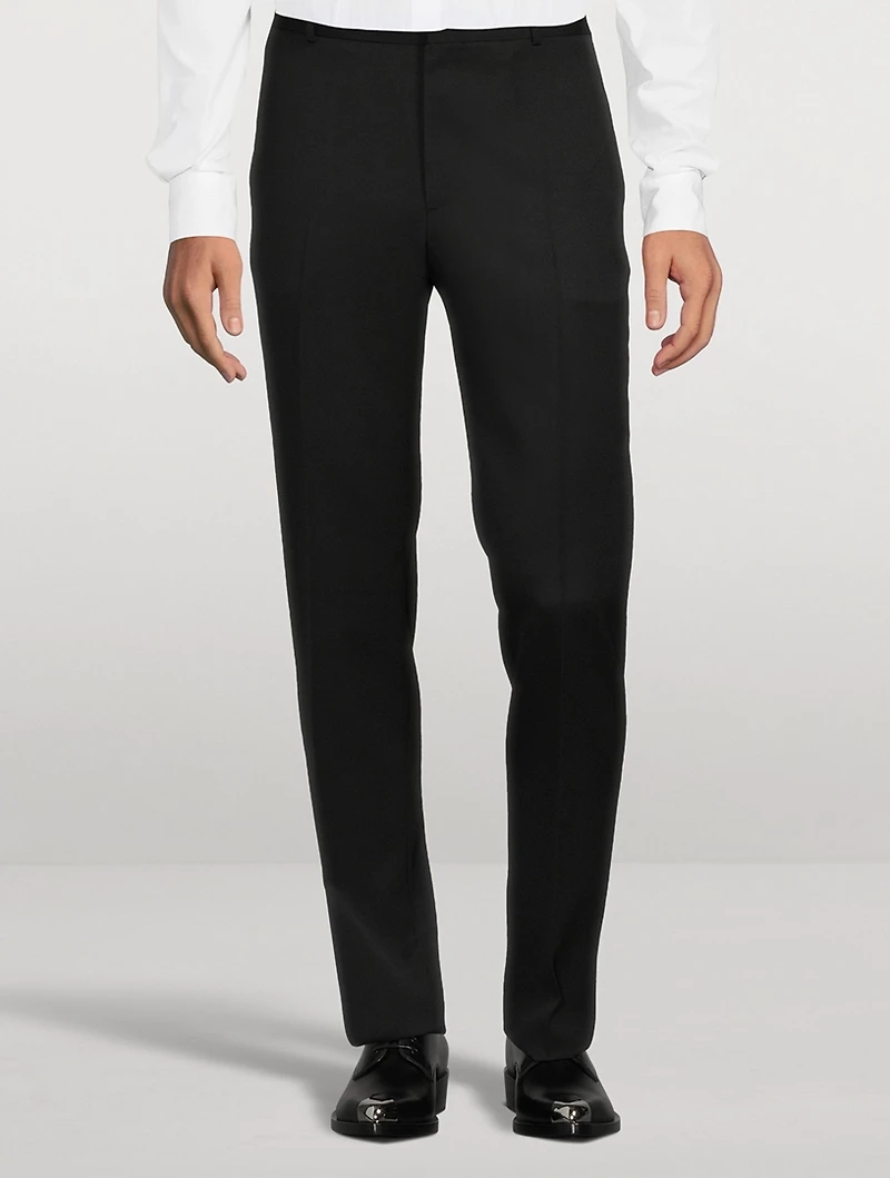 Wool Slim-Fit Cigarette Pants