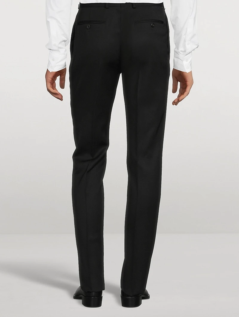 Wool Slim-Fit Cigarette Pants