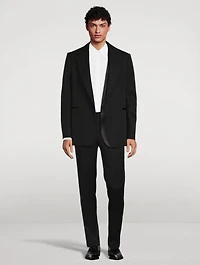 Wool Slim-Fit Cigarette Pants