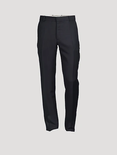 Wool And Mohair Tailored Cigarette Pants