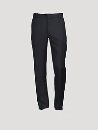 Wool And Mohair Tailored Cigarette Pants
