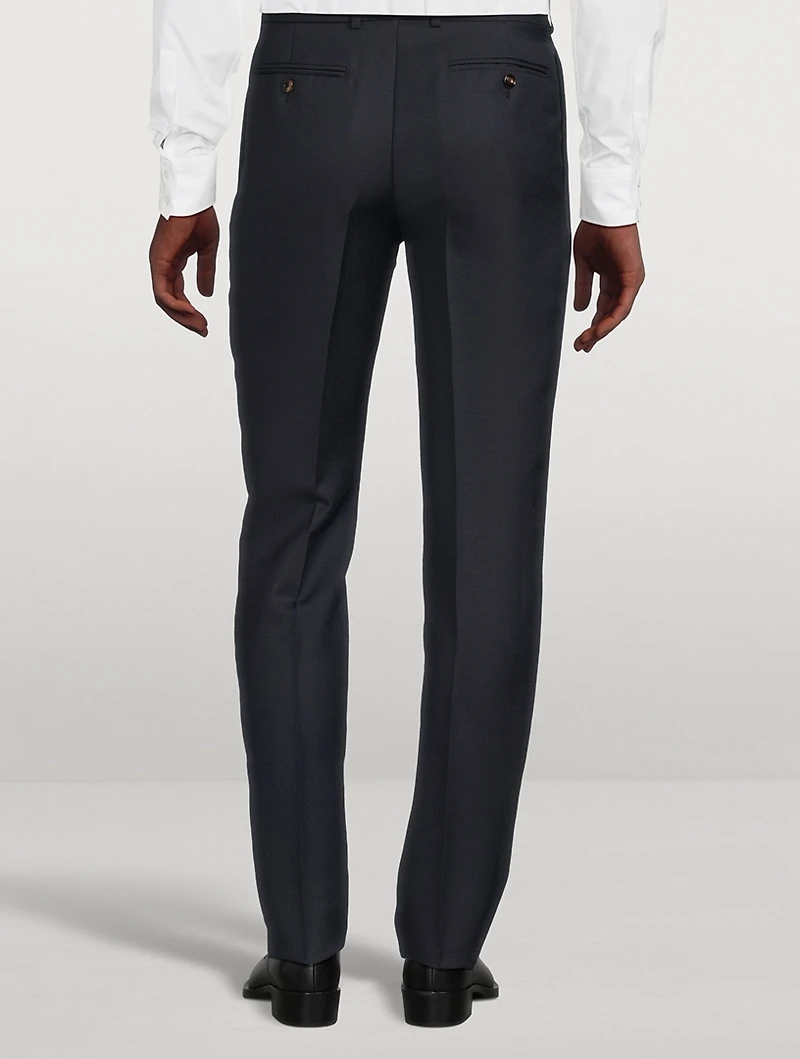 Wool And Mohair Tailored Cigarette Pants