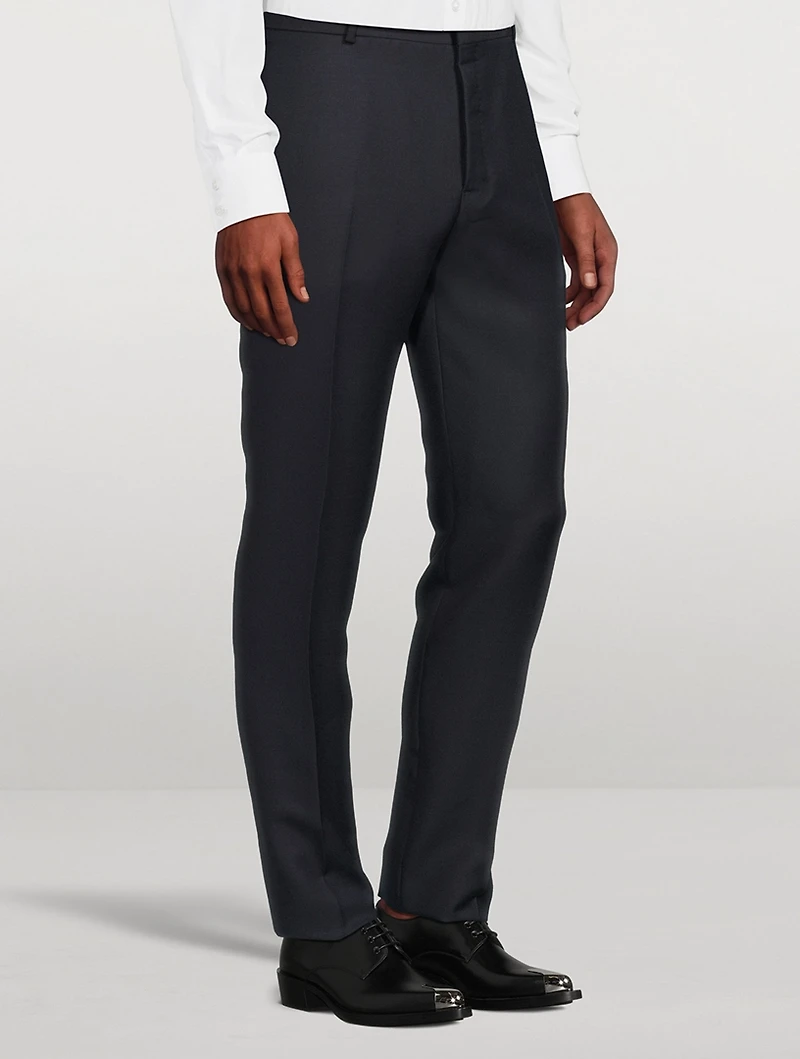 Wool And Mohair Tailored Cigarette Pants