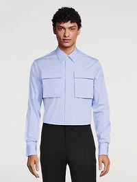 Cotton Shirt With Military Pocket