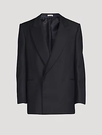 Wool And Mohair Jacket With Large Lapel