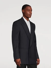 Wool And Mohair Jacket With Large Lapel