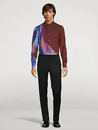 Cotton Shirt Luminous Flower Print