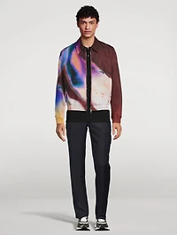 Luminous Flower Jacquard Bomber Jacket