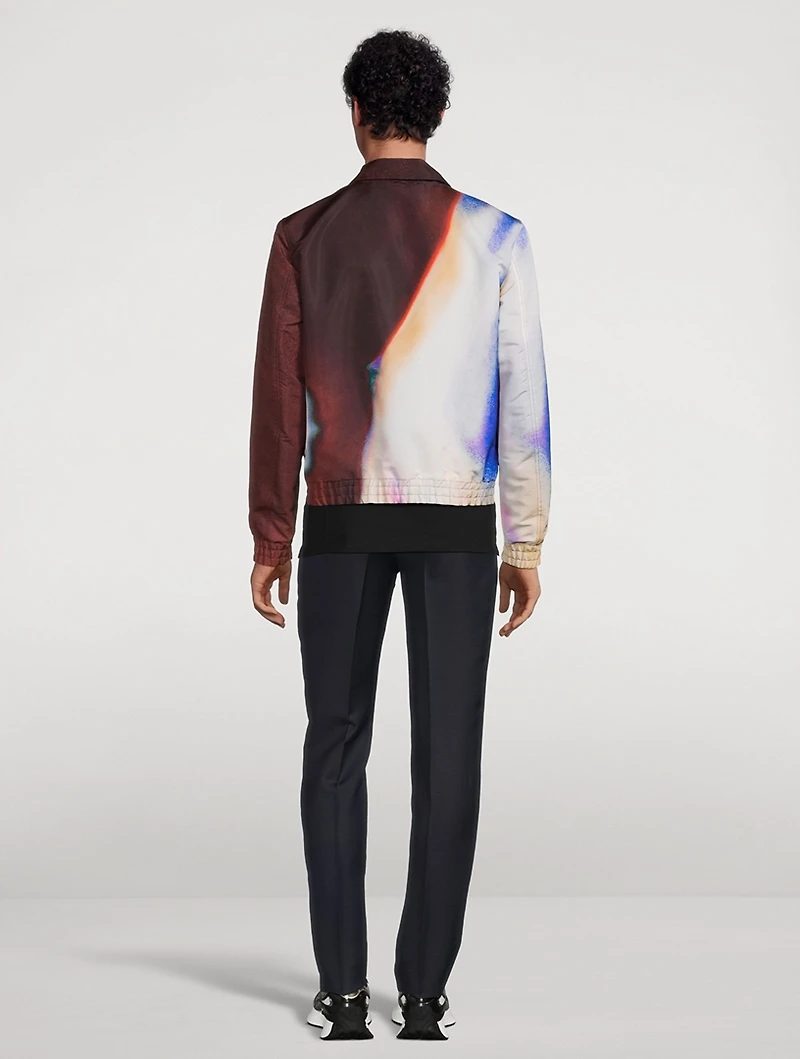 Luminous Flower Jacquard Bomber Jacket