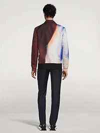 Luminous Flower Jacquard Bomber Jacket