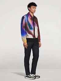 Luminous Flower Jacquard Bomber Jacket