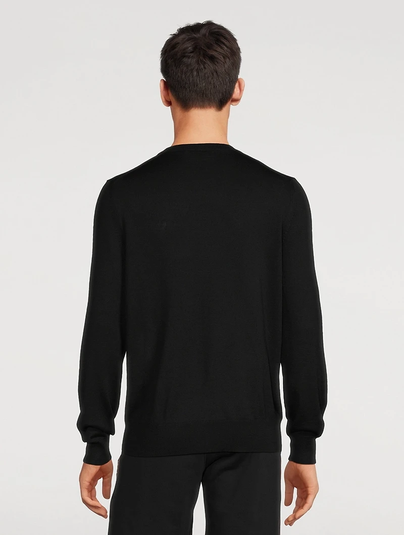 Wool Crewneck Sweater With Logo