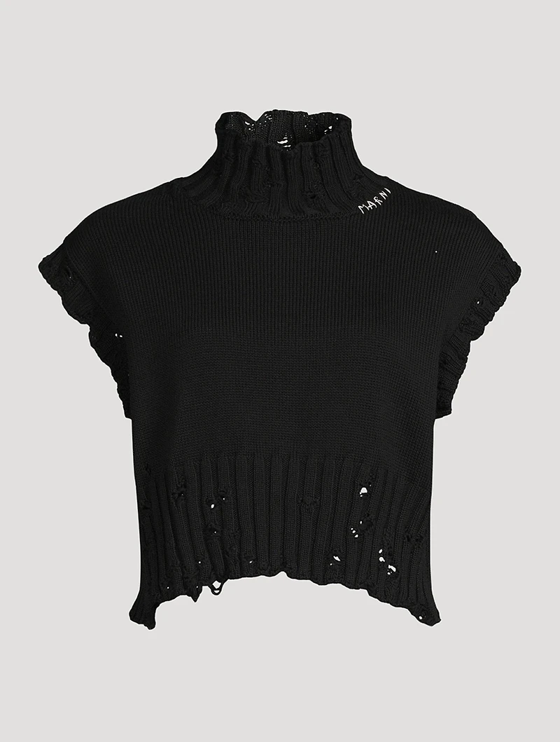 Distressed Sweater Vest