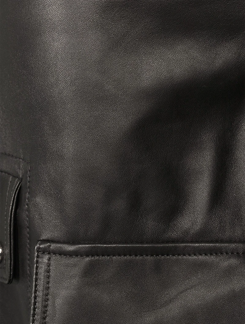 Leather Cargo Trousers
