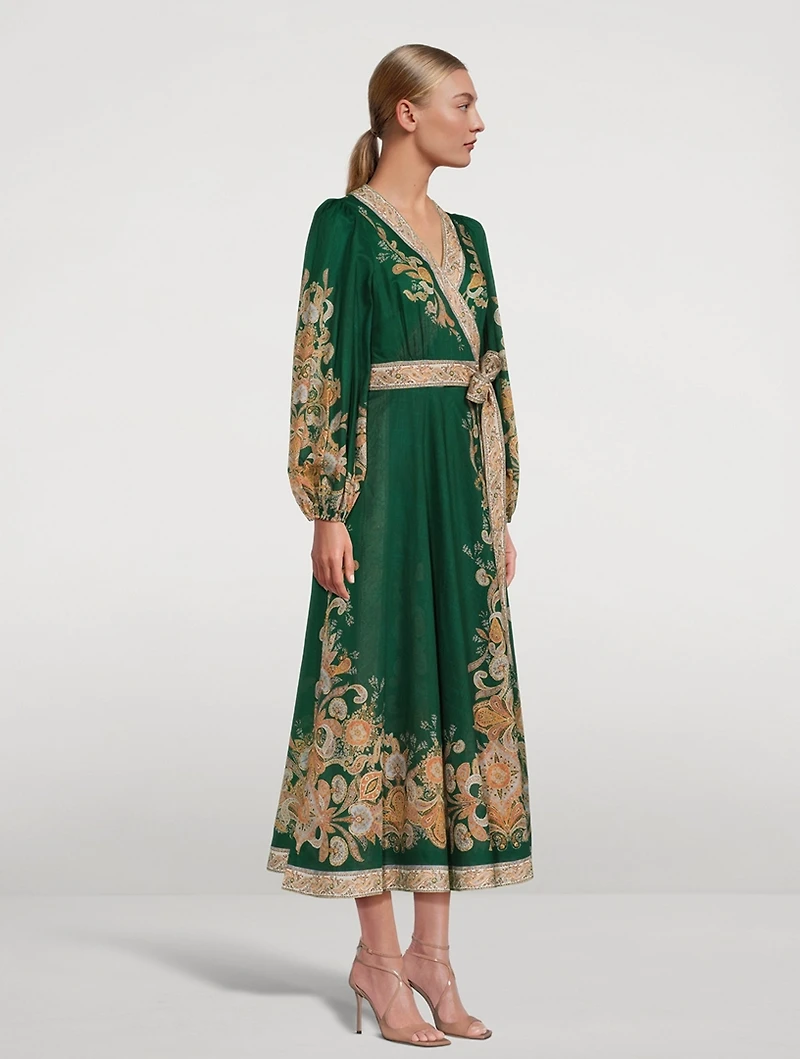Devi Wrap Midi Dress