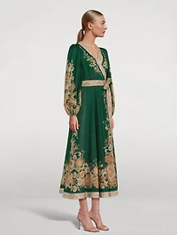 Devi Wrap Midi Dress