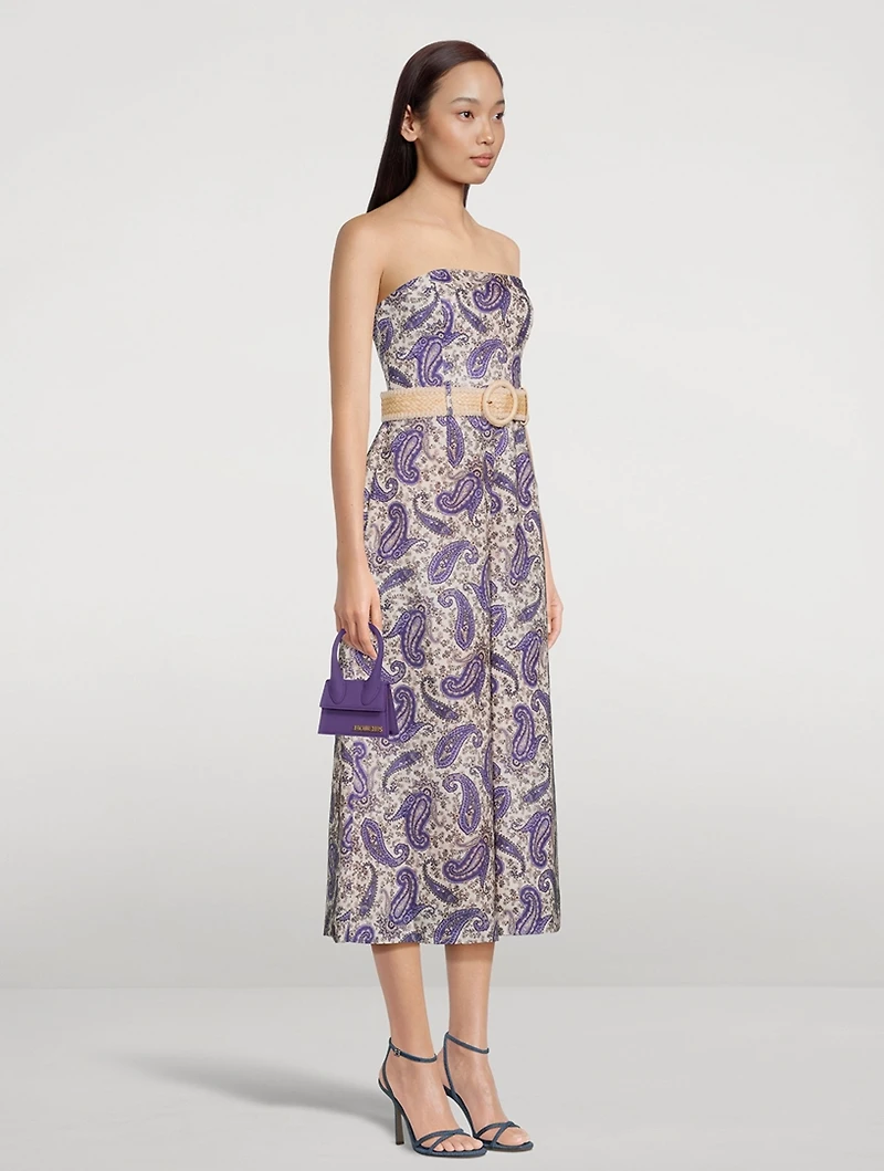 Devi Linen Strapless Jumpsuit