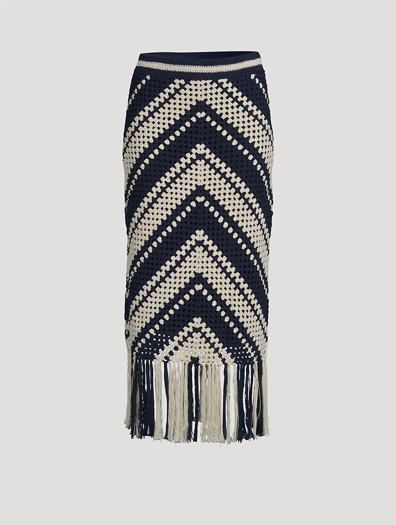 Chintz Crochet Midi Skirt