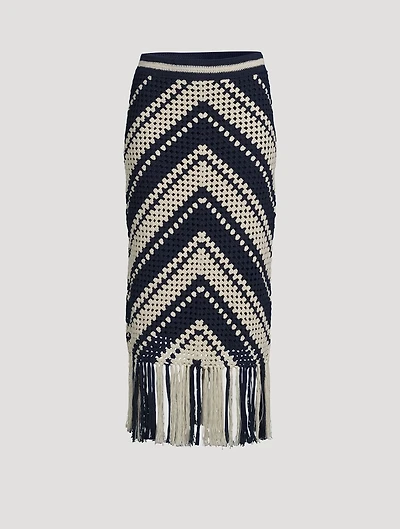 Chintz Crochet Midi Skirt