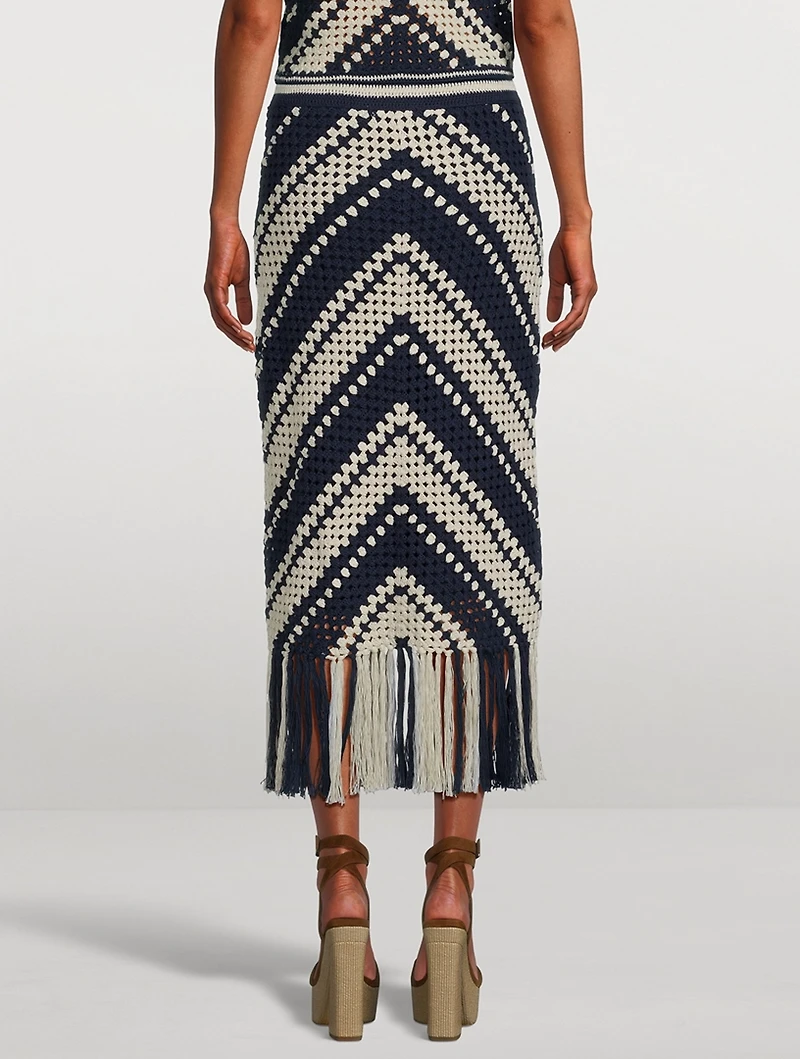 Chintz Crochet Midi Skirt